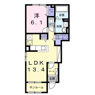 アヴァンス パレイル【1階】の間取り