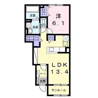 アヴァンス パレイル【1階】の間取り