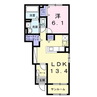 アヴァンス パレイル【1階】の間取り