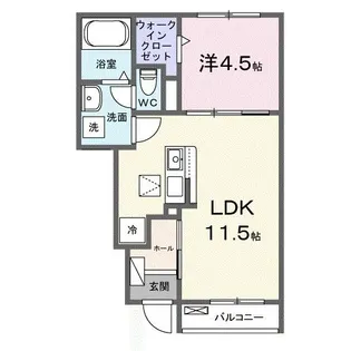 ヒカルサ藤枝兵太夫【1階】の間取り