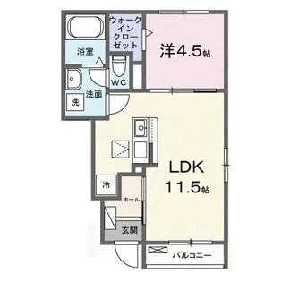 ヒカルサ藤枝兵太夫【1階】の間取り