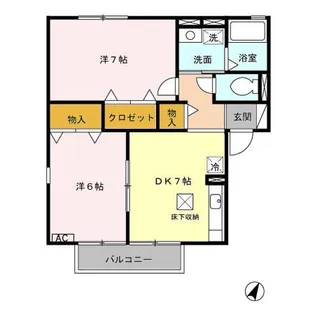 ウィルモア 壱【102号室】の間取り