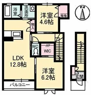 パルタージュ A棟【2階】の間取り