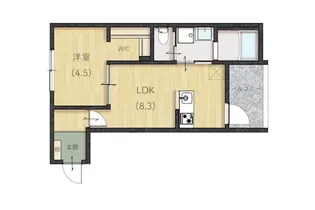 avenir塩冶【303号室】の間取り