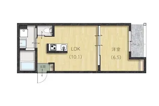 Lien小山【102号室】の間取り