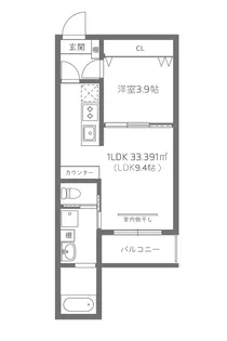 (仮)Lien米子【103号室】の間取り