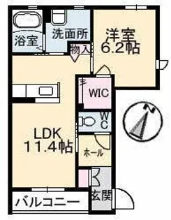 エクシード・ドミール A棟【1階】の間取り