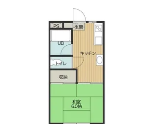 コーポ船越【203号室】の間取り
