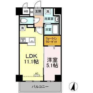 メゾン・ド・ウミライ 松江駅前【5階】の間取り