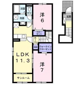リベルート【2階】の間取り