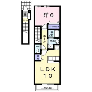 アンフォレット B【2階】の間取り