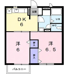 ラックWATANABEⅡ【2階】の間取り