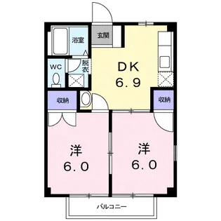 コーポ新町【1階】の間取り