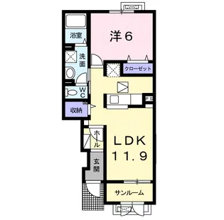 クレメント A【1階】の間取り