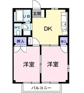 ドミール引野A【2階】の間取り