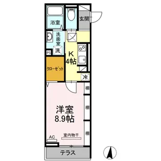 エクセレント東朝日町19【1階】の間取り