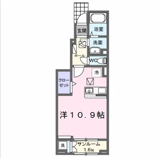 ソルフェジオ東津田【1階】の間取り