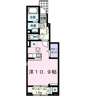 ソルフェジオ東津田【1階】の間取り