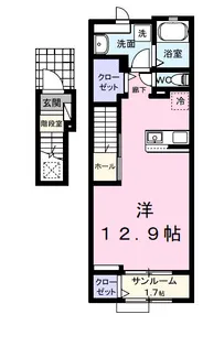 ソルフェジオ東津田【2階】の間取り