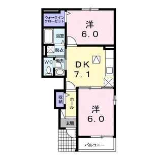 ソレイユ Ⅰ【1階】の間取り
