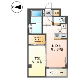クレオン【1階】の間取り