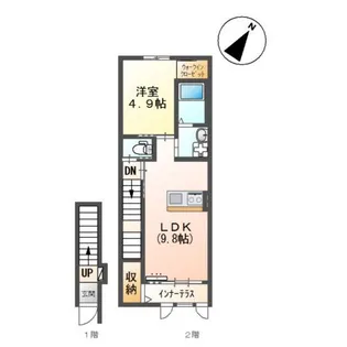 ピースフル【2階】の間取り