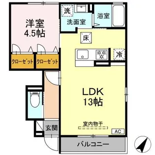 ミラノ【1階】の間取り
