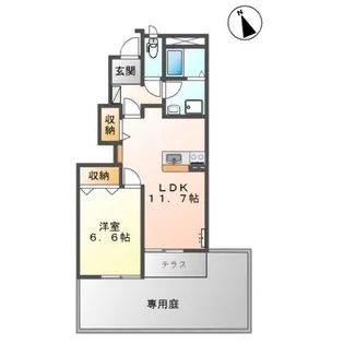 シェリールⅡ【1階】の間取り