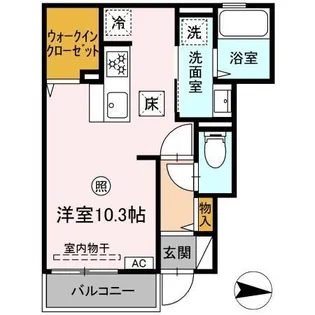 ボヌールM【1階】の間取り