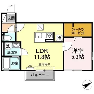 モッペル【1階】の間取り