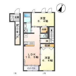カレラ大津【2階】の間取り