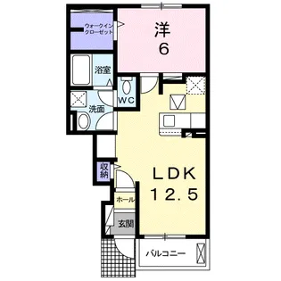 アオラニC【1階】の間取り