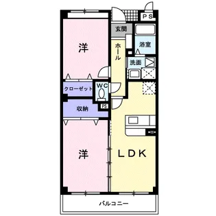 アヴニールヴィラ栂前B【1階】の間取り