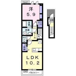 リバーコート Ⅰ【2階】の間取り