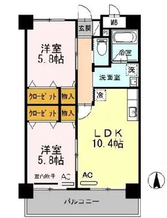 サンフォーレ・1989【7階】の間取り