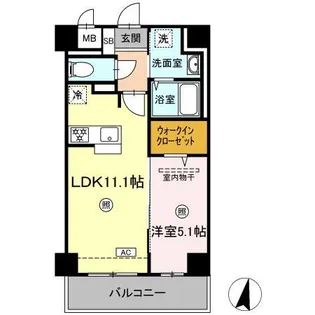 メゾン・ド・ウミライ 松江駅前【2階】の間取り
