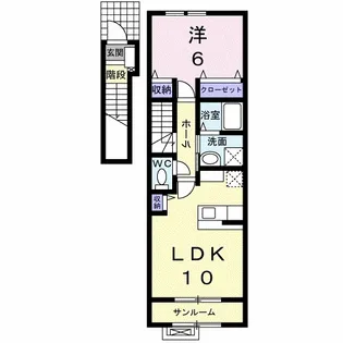 メディオ・アネーロ B【2階】の間取り