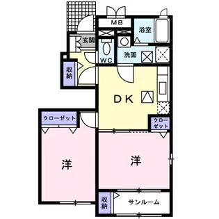 ブルック サイドA【1階】の間取り