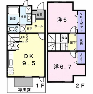 メゾン チドリ【1階】の間取り