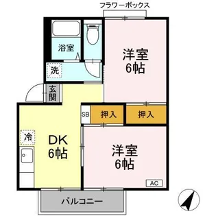 セジュールタカ【2階】の間取り