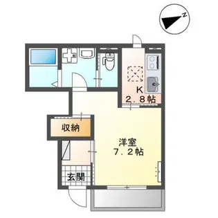ラシュレコート【1階】の間取り