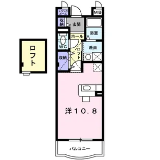 シャンポールA【4階】の間取り