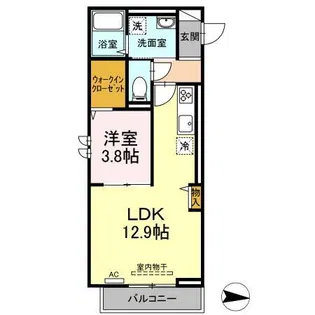 カーサ クリスタ【3階】の間取り