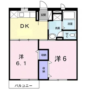 ラックWATANABEⅠ【1階】の間取り