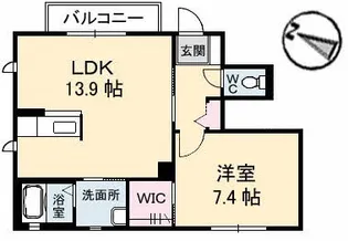 アヴァンシアF A棟【101号室】の間取り