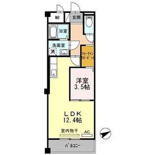 クロスローズ【3階】の間取り