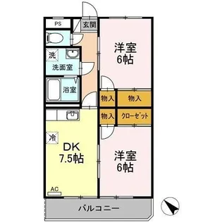 サンフォーレK【2階】の間取り