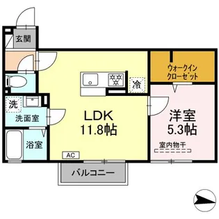 1LDKの間取り画像