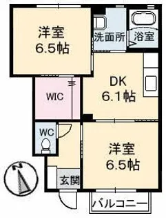 カエデ B棟【1階】の間取り