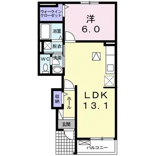 FLOWER A【1階】の間取り